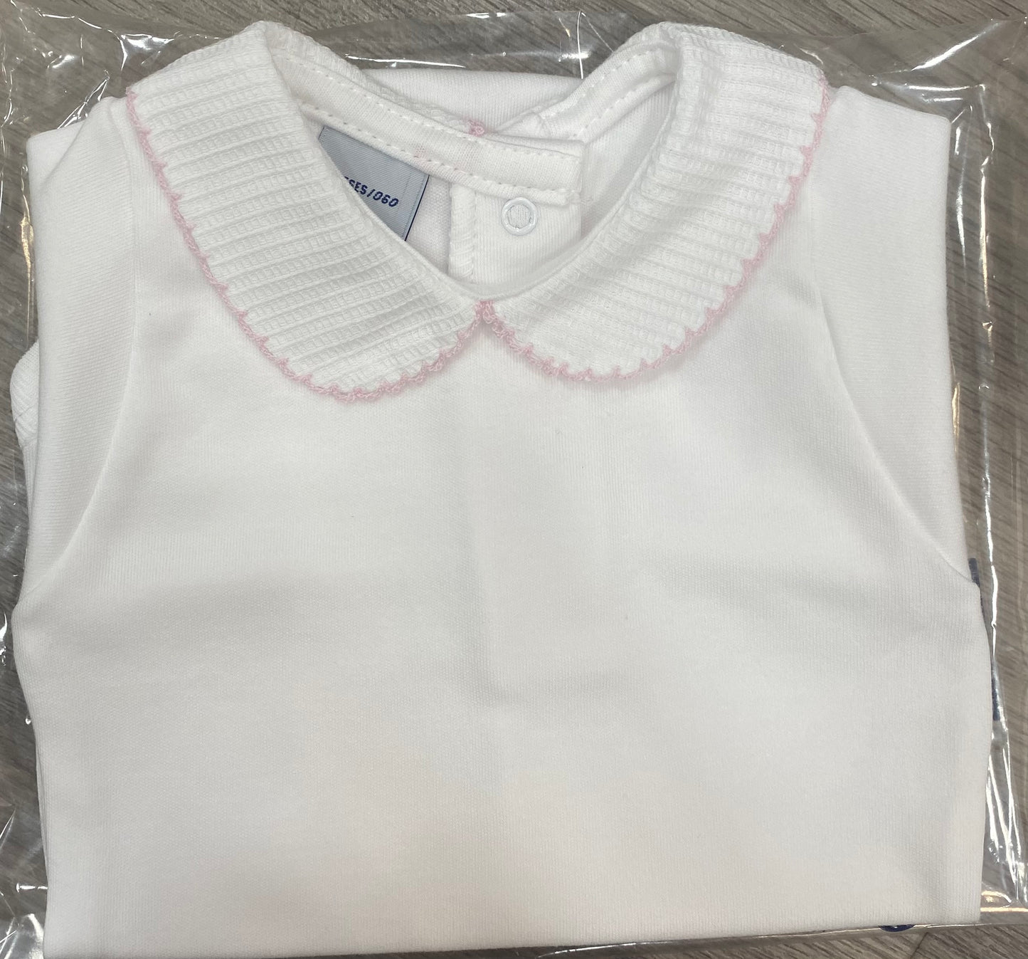 Babidu Long Sleeve Vest Piped in Pink