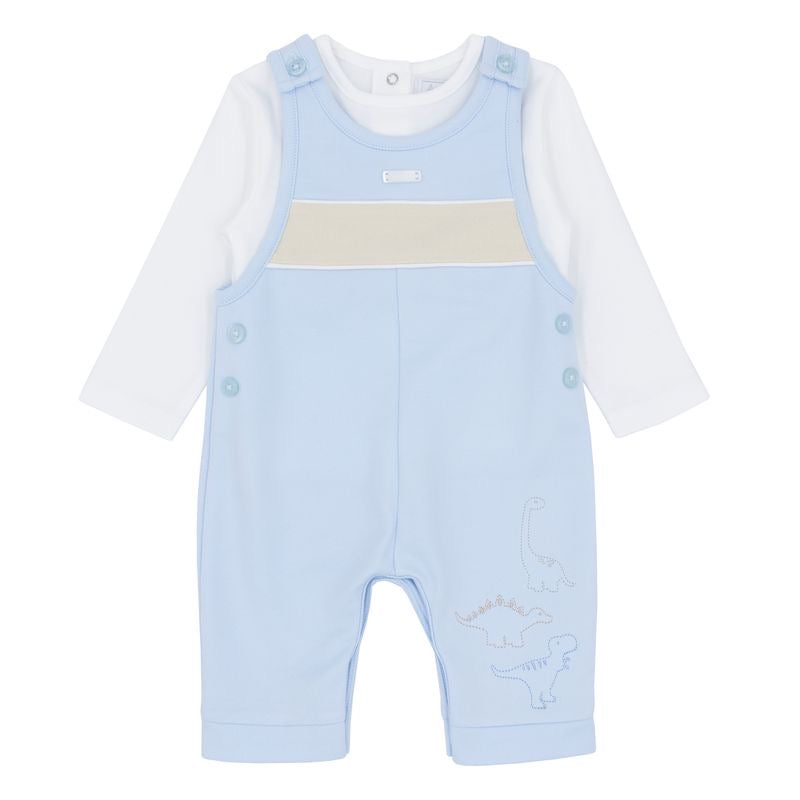 Amore Boys Blue/Beige Dungaree Set AW25