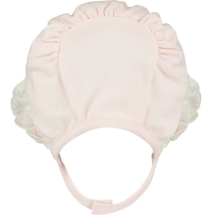 Emile Et Rose Girls Bonnet Pink/White (Floella)