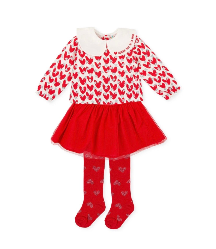Agatha Ruiz De La Prada Girls Red Skirt and Jumper Set AW