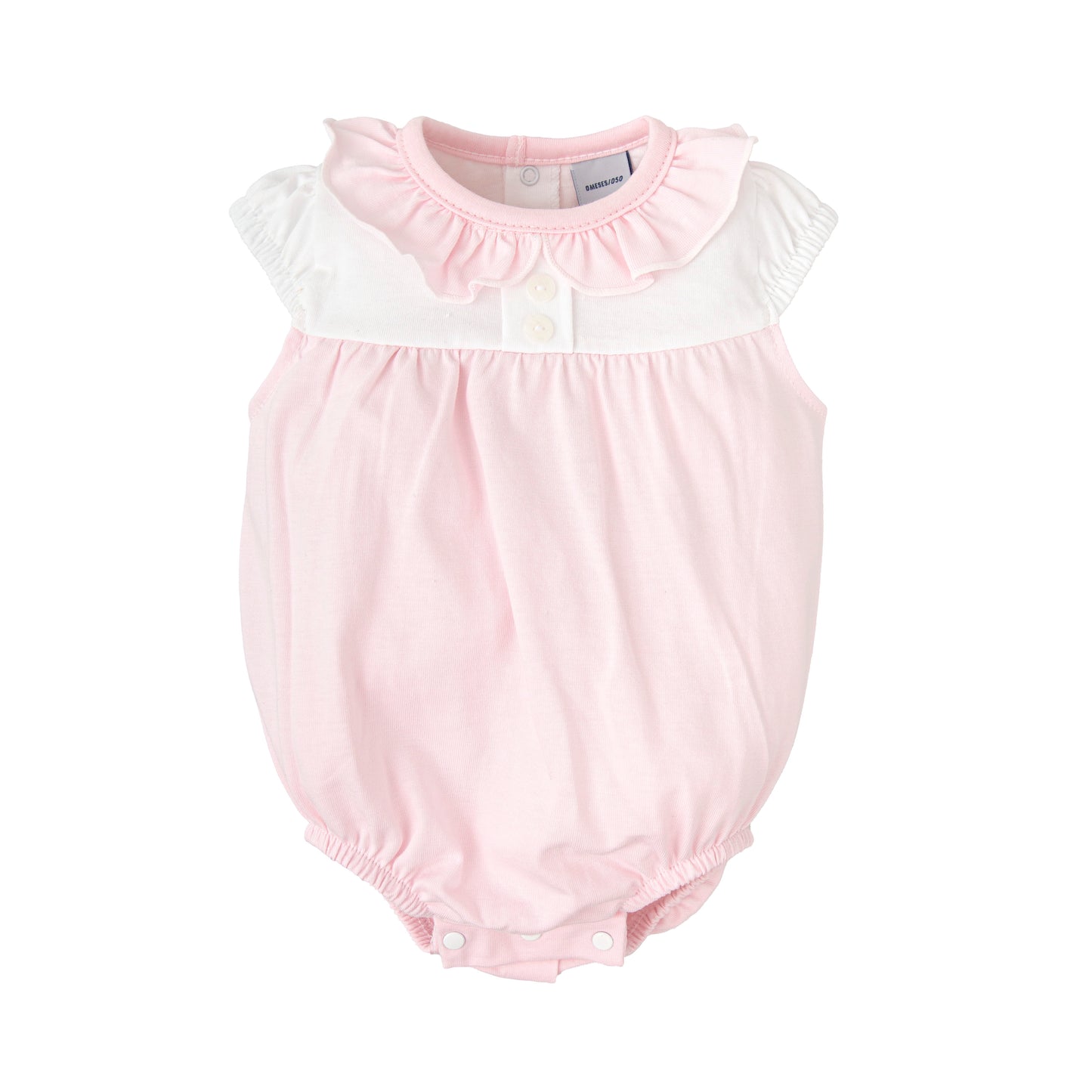 Babidu Girls Pink/White Frilled Romper SS25
