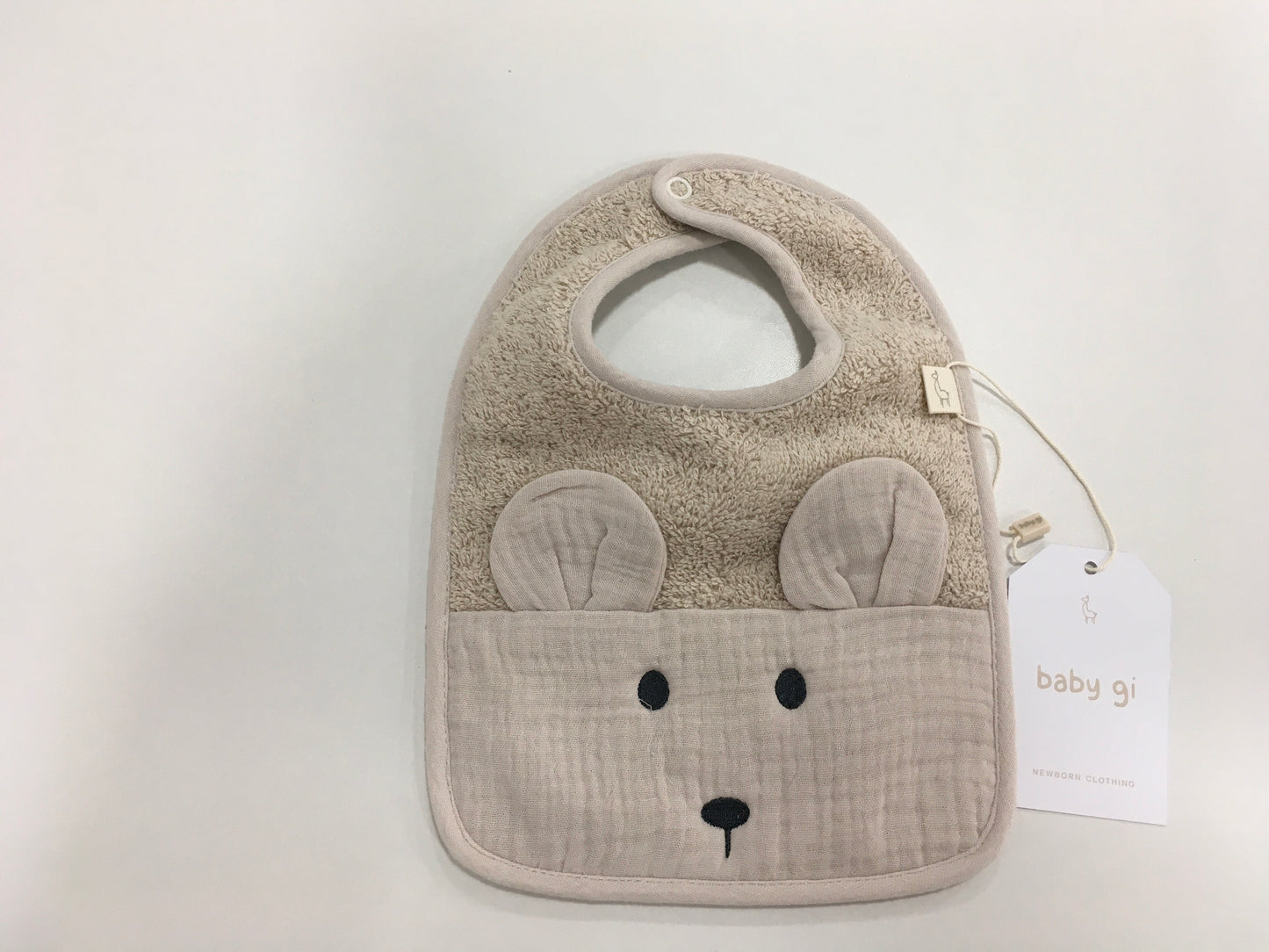 Baby Gi Beige Bear Bib