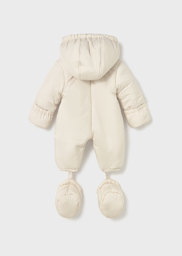 Mayoral Unisex Cream Snowsuit With Hood AW25
