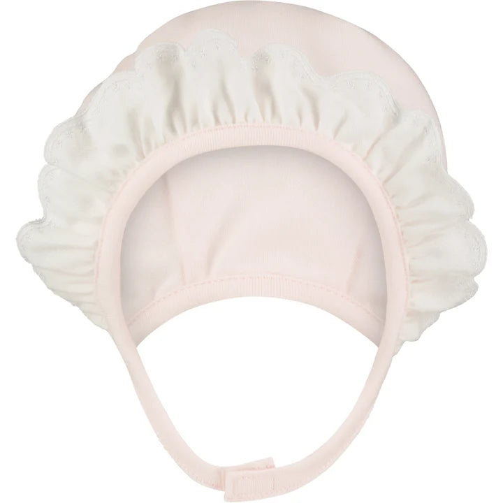 Emile Et Rose Girls Bonnet Pink/White (Floella)