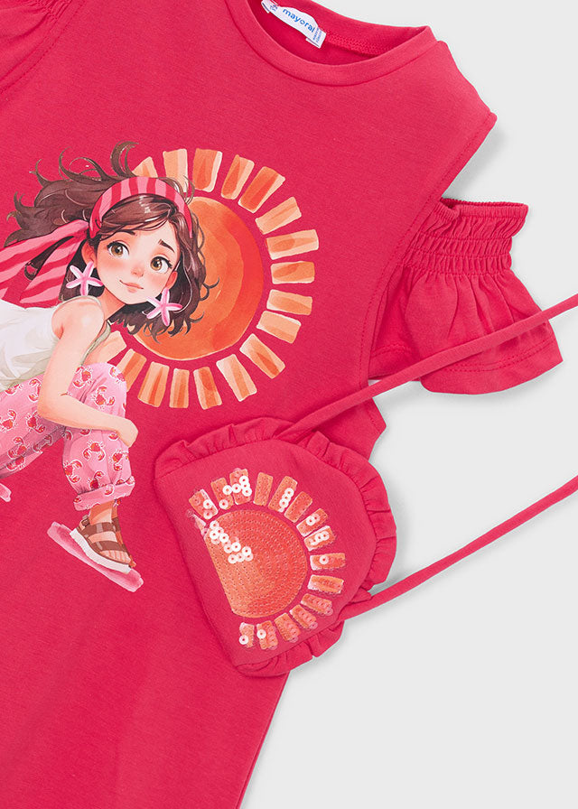 Mayoral Girls Summer Dress With Bag SS26