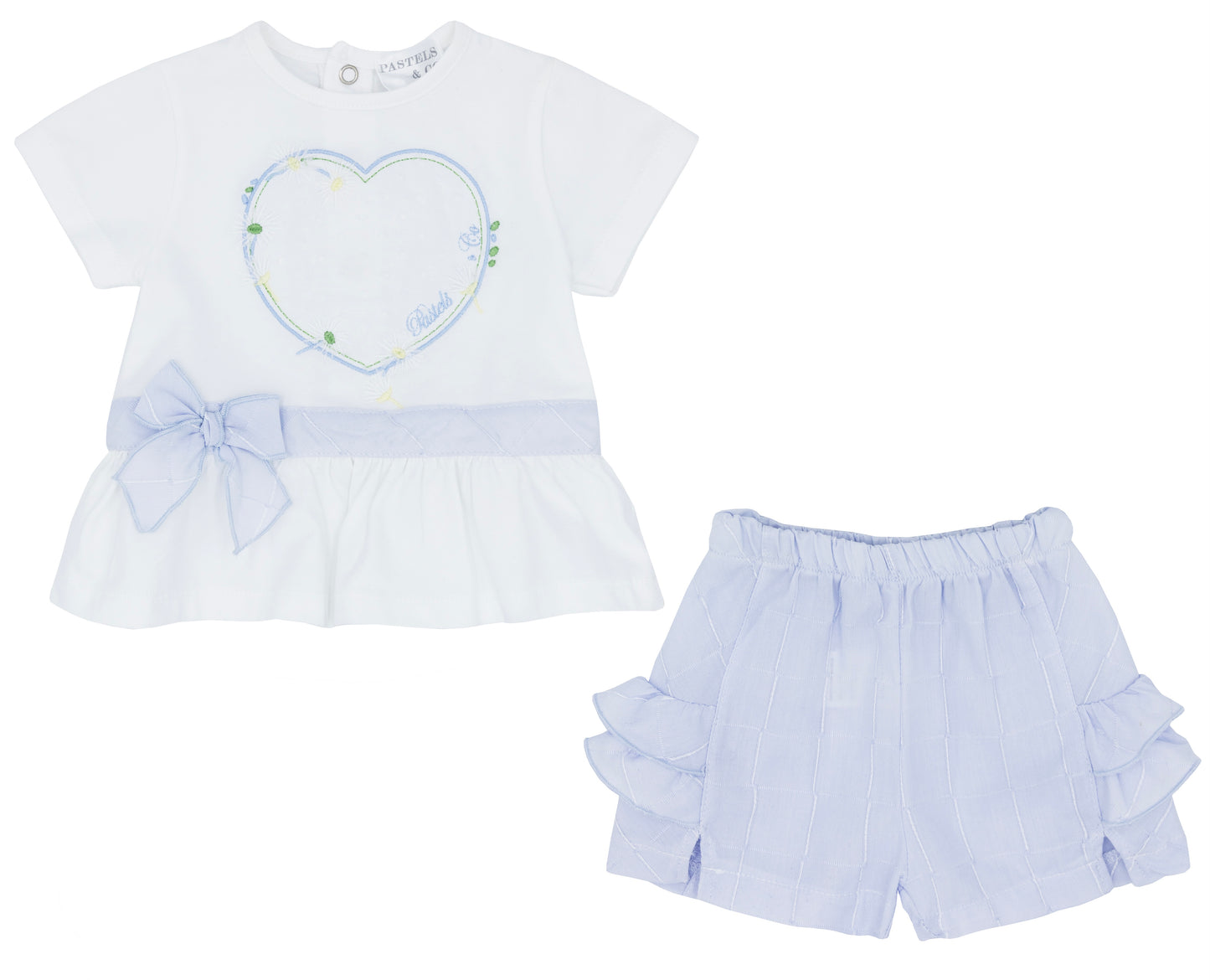 Pastels & Co 2 Piece Blue Short Set Caroline SS24