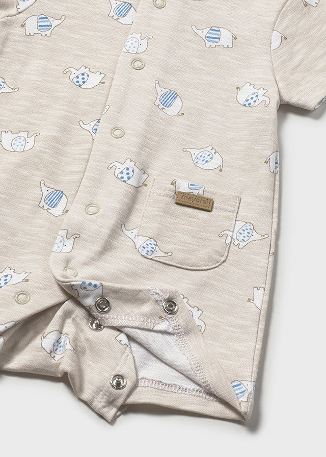 Mayoral Baby Beige Elephant Shortie SS26