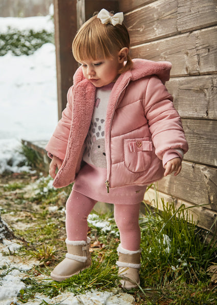Mayoral Girls Pink Reversible Jacket AW24