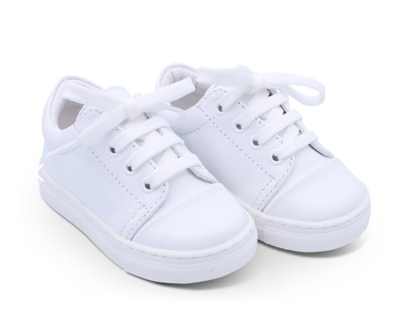 Borboleta Boys White Lace Sneakers Santiago