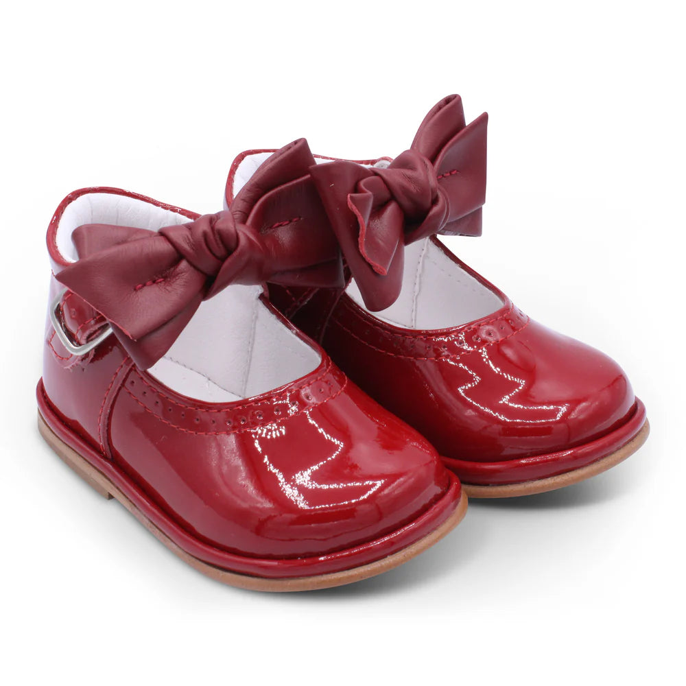 Borboleta Girls Patent Bow Shoes Victoria