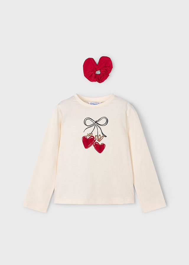 Mayoral Girls Heart Legging Set With Scrunchie AW25