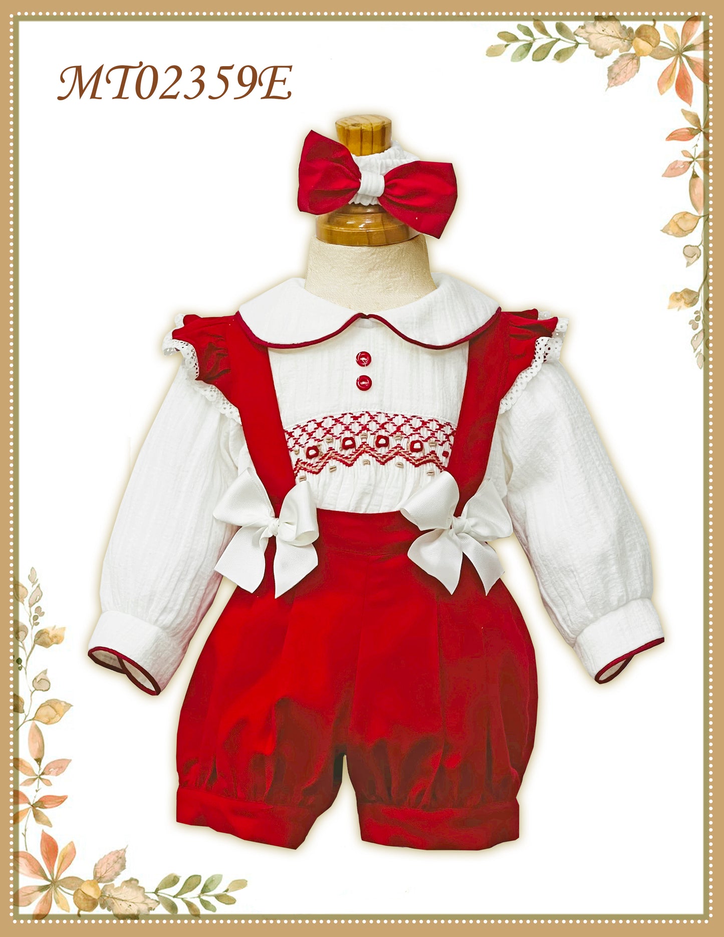 Pretty Originals Girls Smocked Red 2 Piece Set AW