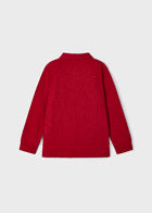 Mayoral Boys Red Long Sleeve Polo Shirt AW