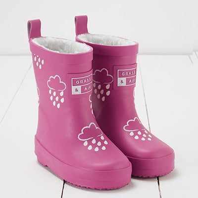 Grass & Air Mini Adventures Boots Orchid Pink (Colour Changing) Wellies