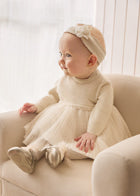 Mayoral Pleated Knit Tulle Dress AW