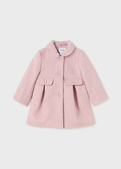 Mayoral Pink Wool Coat AW24