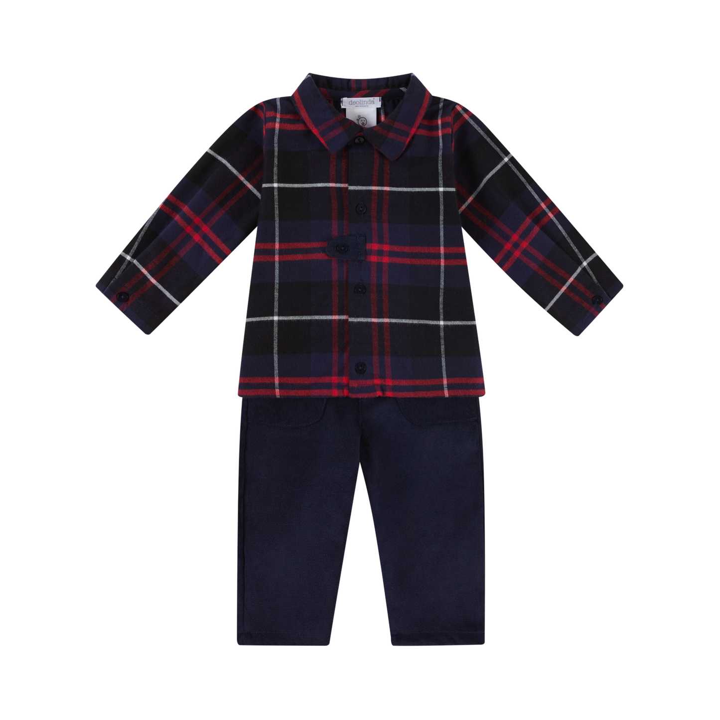 Deolinda Boys Navy / Red Tartan Trouser Set AW