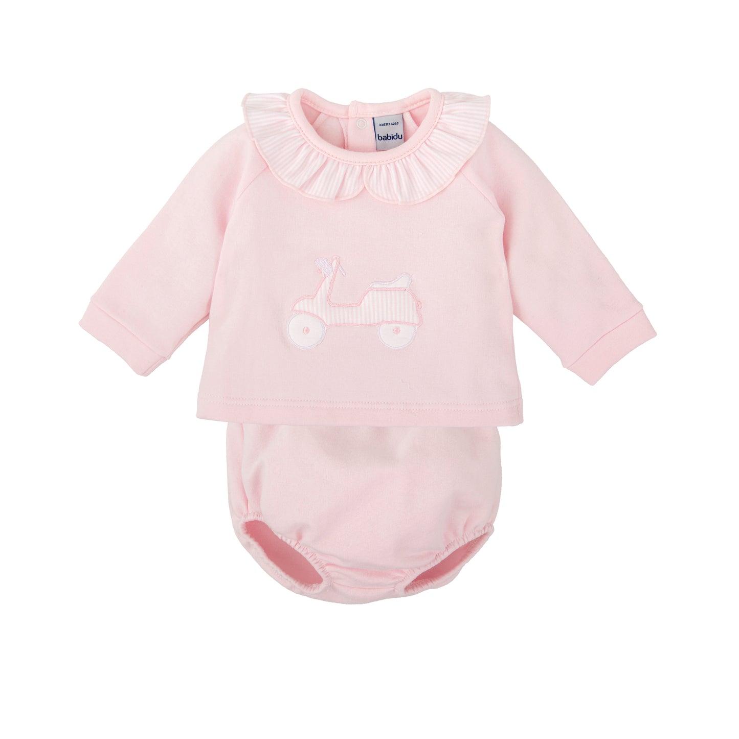 Babidu Girls Pink Jam Pant Set Bike AW25