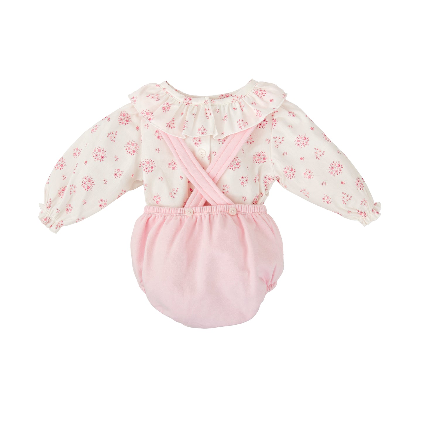 Babidu Girls Flower Jam Pant Set With Braces AW25