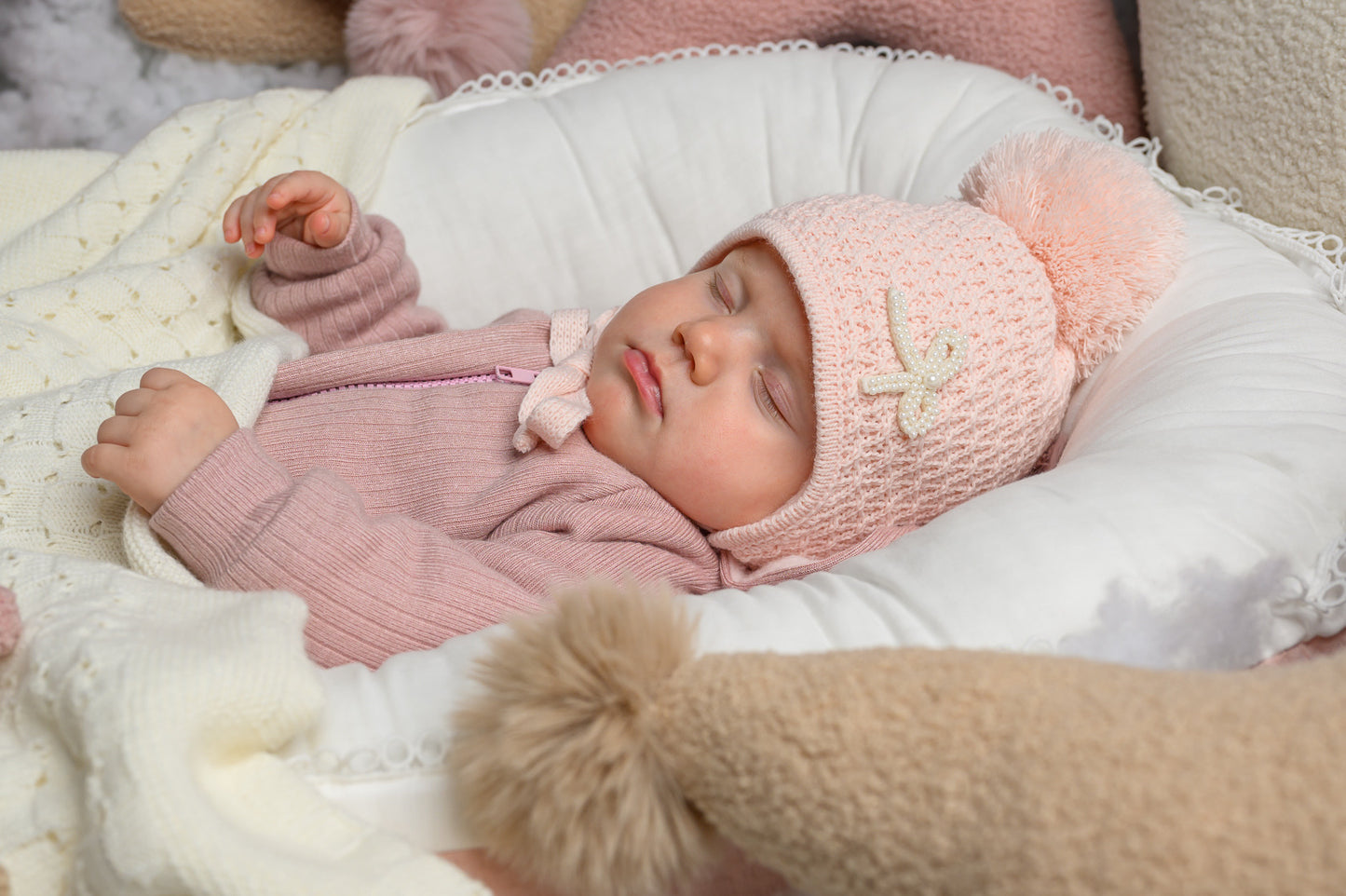 Jamiks Girls Pink Bow Hat Halla