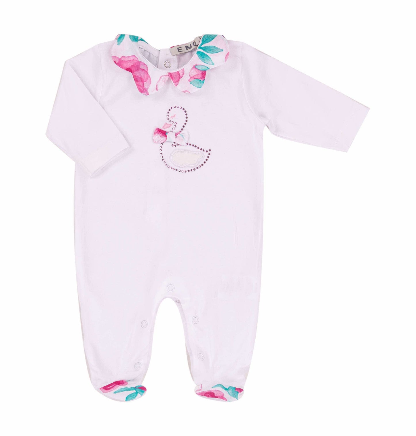 EMC Girls Swan Babygrow SS25