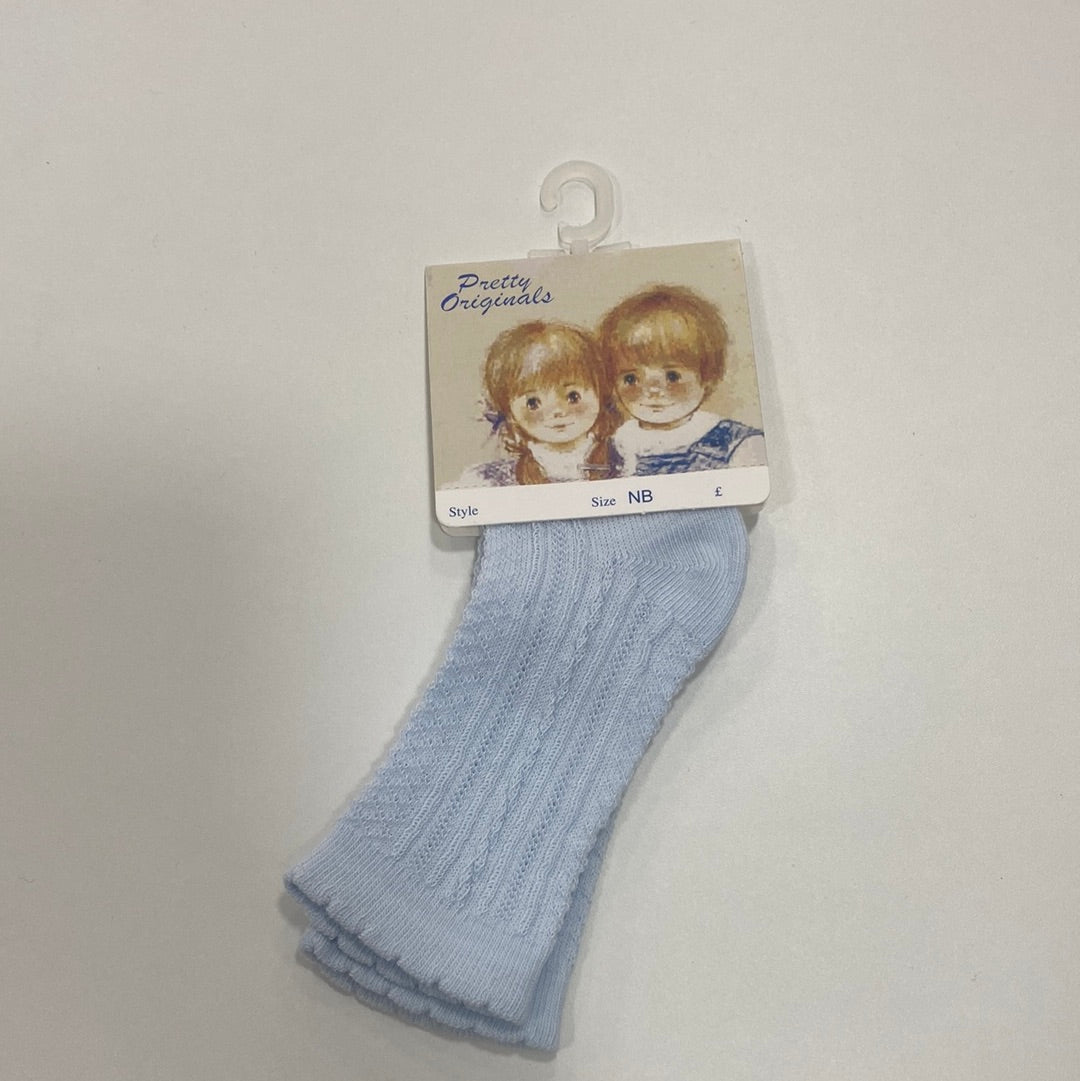 Pretty Originals Knee Highs In Blue or White
