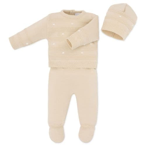Dandelion Knitted 3 Piece Set Taupe