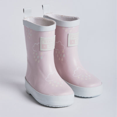 Grass & Air Pink Girls Colour Changing Wellies