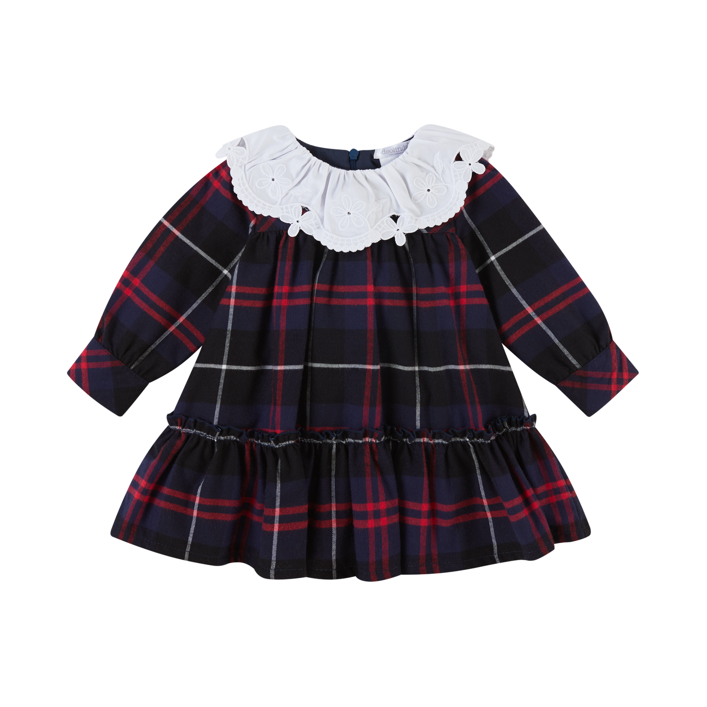 Deolinda Girls Navy / Red Tartan Dress AW