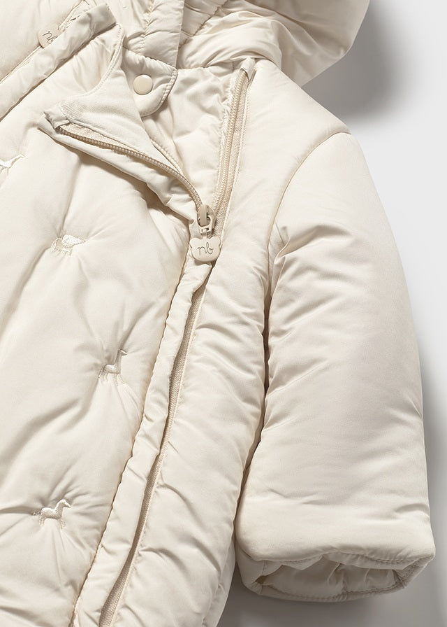 Mayoral Unisex Cream Snowsuit With Hood AW25