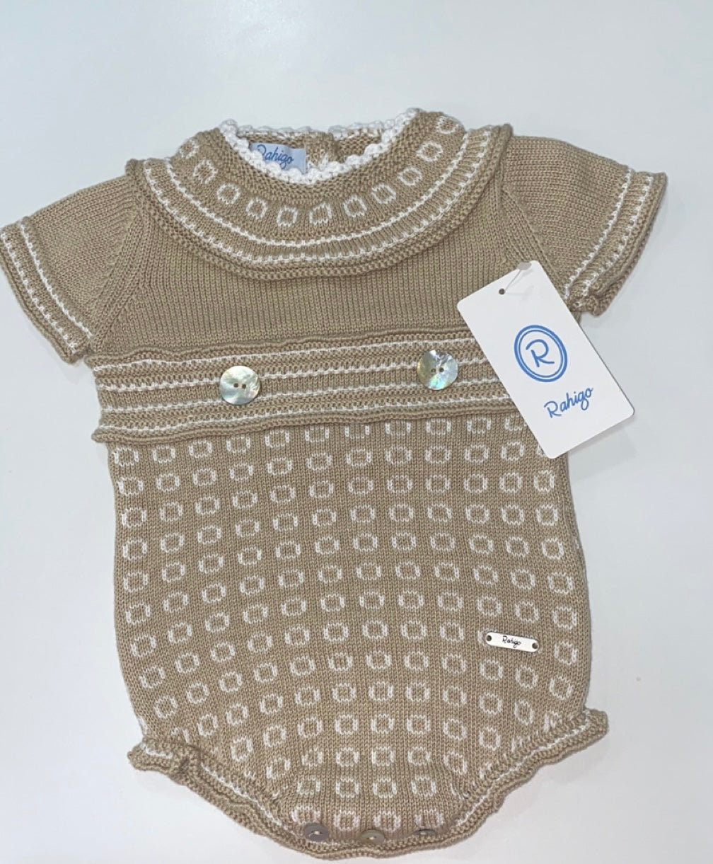 Rahigo Unisex Camel/Cream Romper SS24