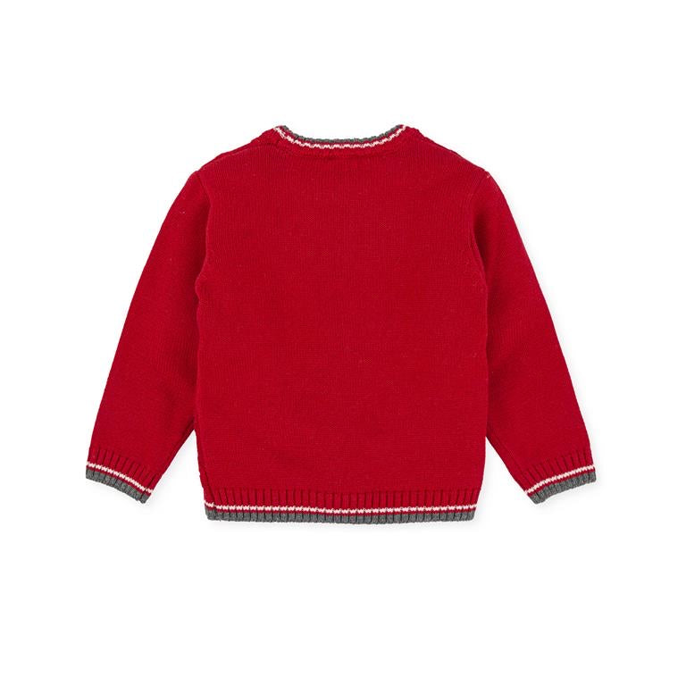 Tutto Piccolo Boys Red Knitted Jumper AW