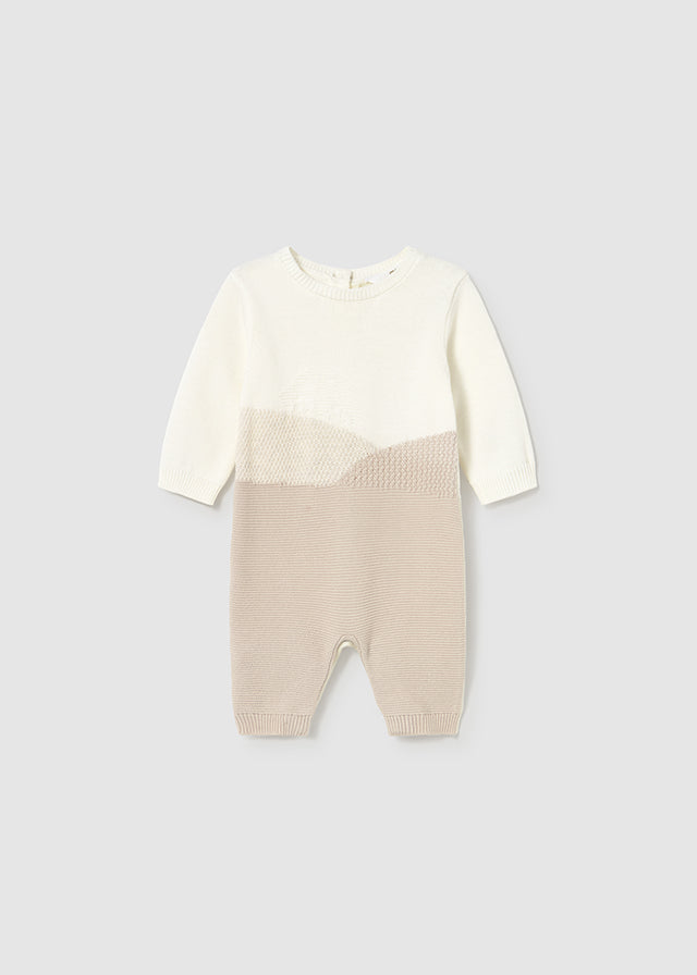 Mayoral Boys Knitted All in One Cream/Beige AW25