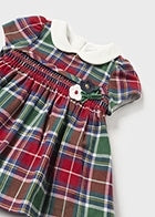 Mayoral Girls Red / Green Tartan Dress AW