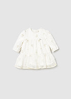 Mayoral Girls Tulle Dress Cream With Gold AW25