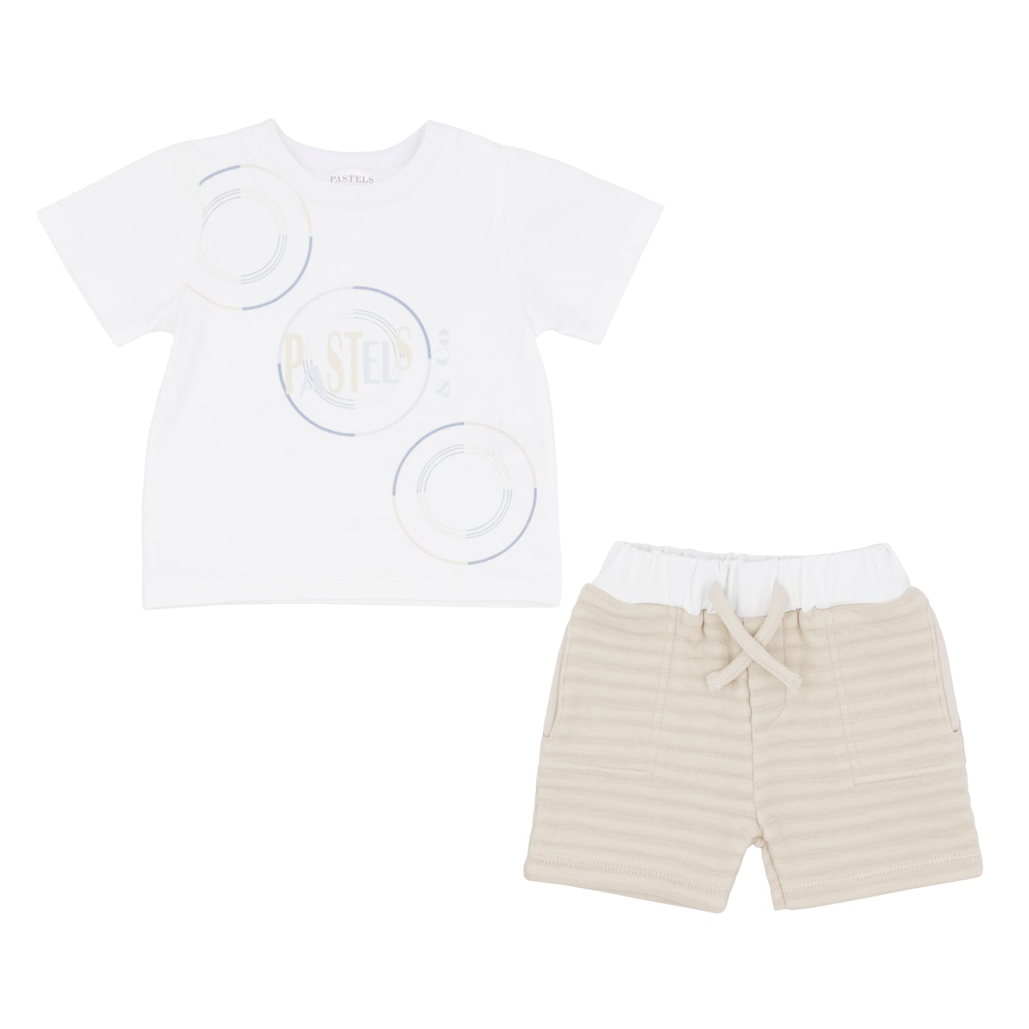 Pastels & Co Boys Beige Short Set Igor SS25
