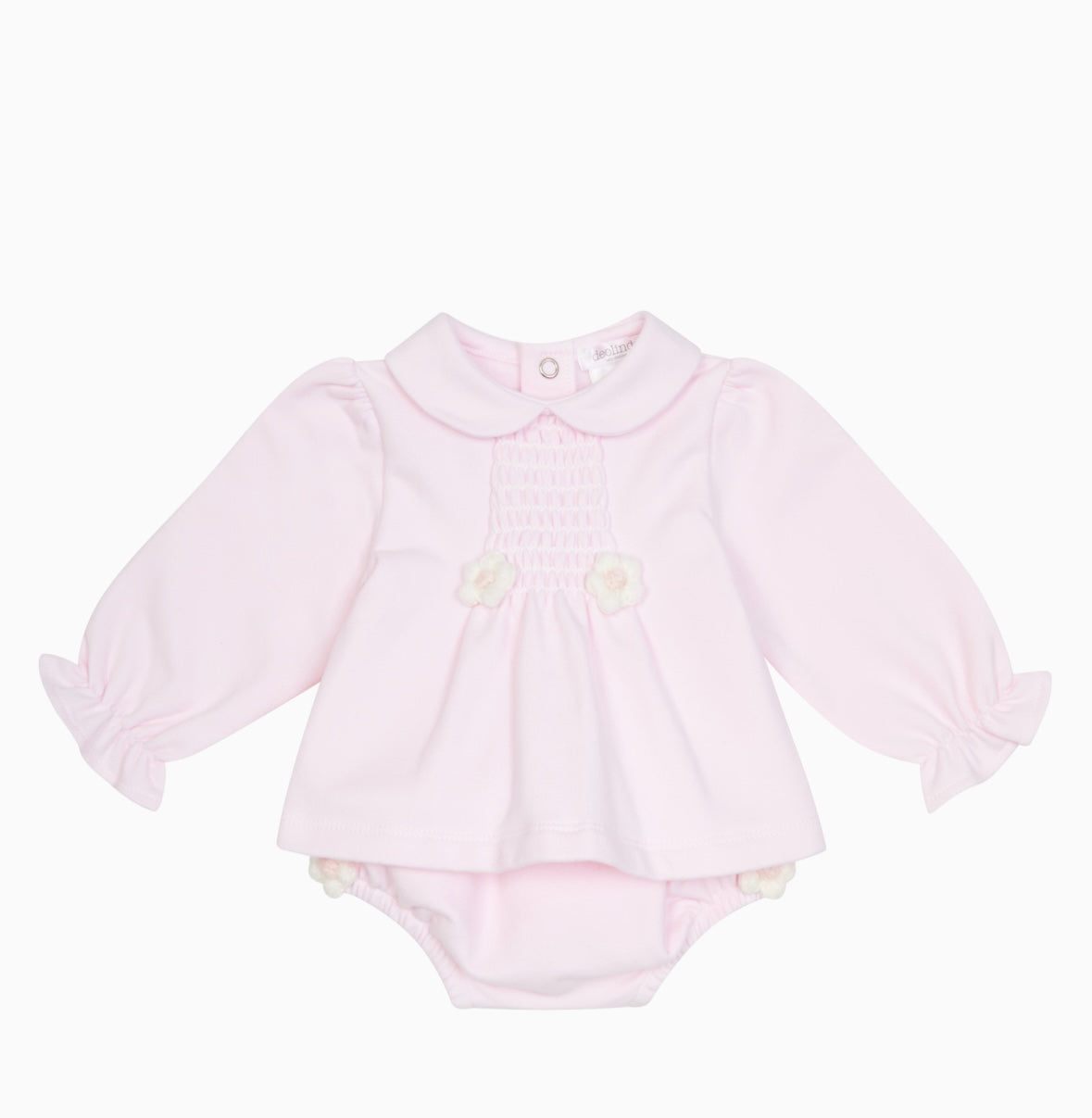 Deolinda Girls Smocked Flower Jam Pant Set AW25