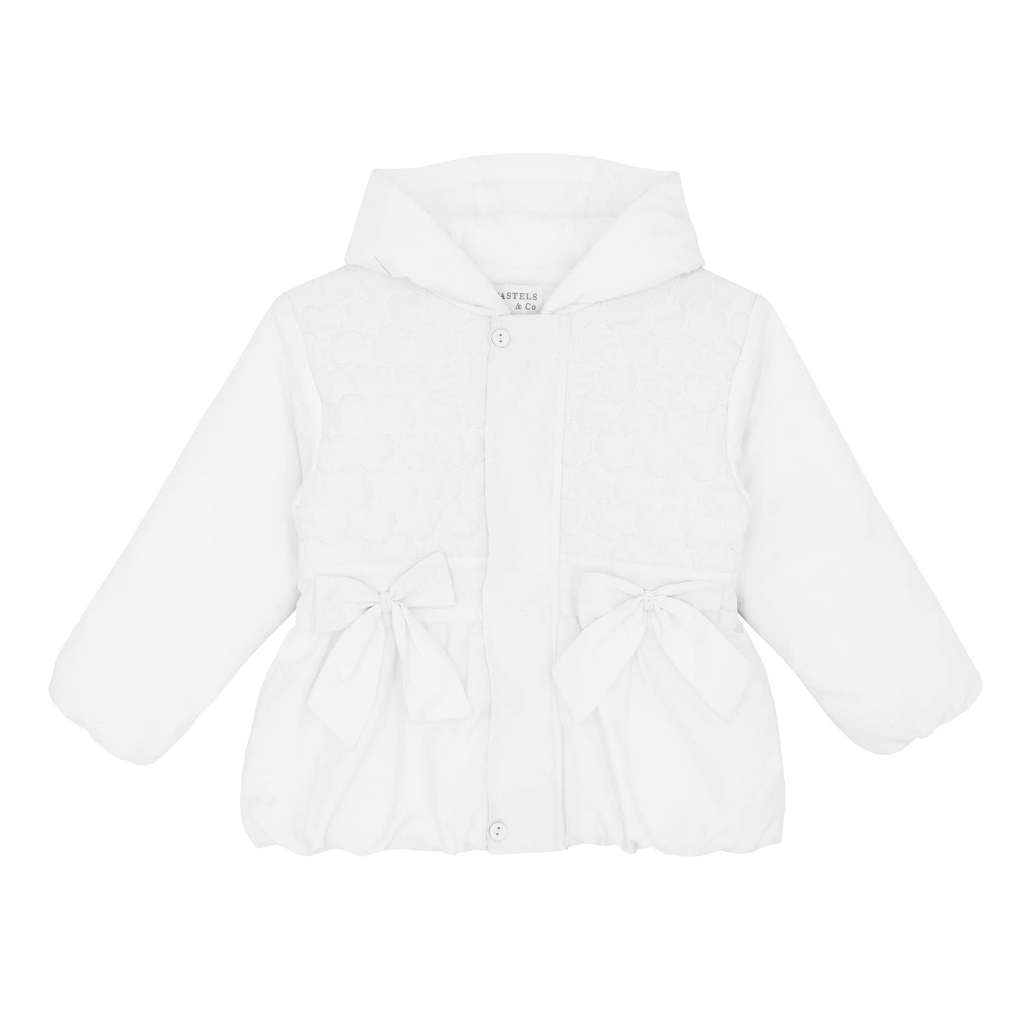 P &Co Girls White Peplum Jacket Georgia