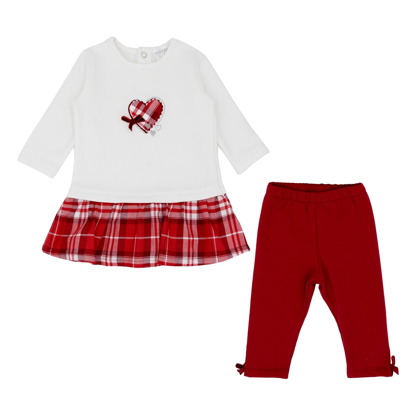 Pastels & Co Girls Red Tartan Legging Set Holly AW
