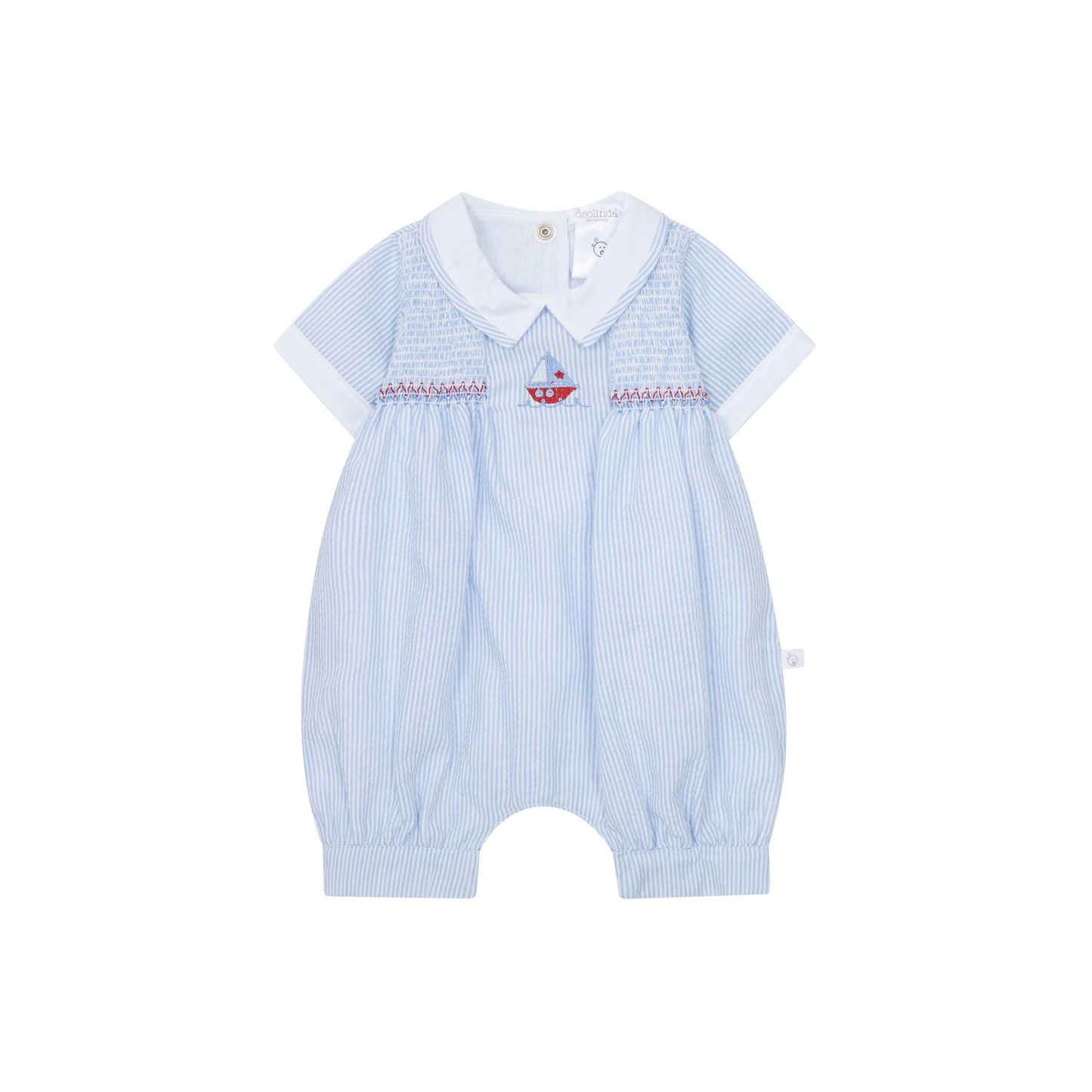 Deolinda Boys Smocked/Striped Boat Romper (Victory) SS25