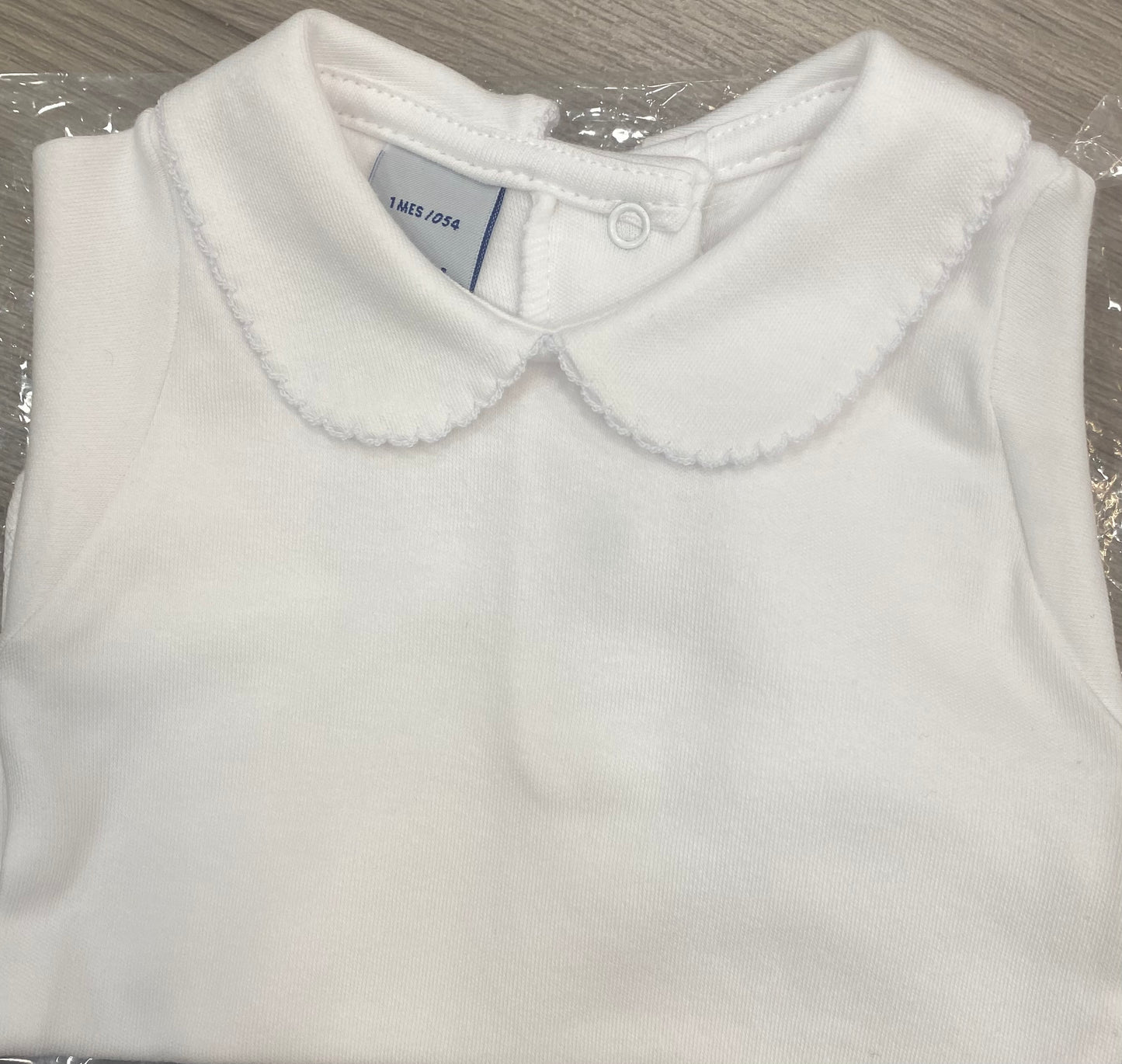 Babidu Long Sleeve Vest Plain White