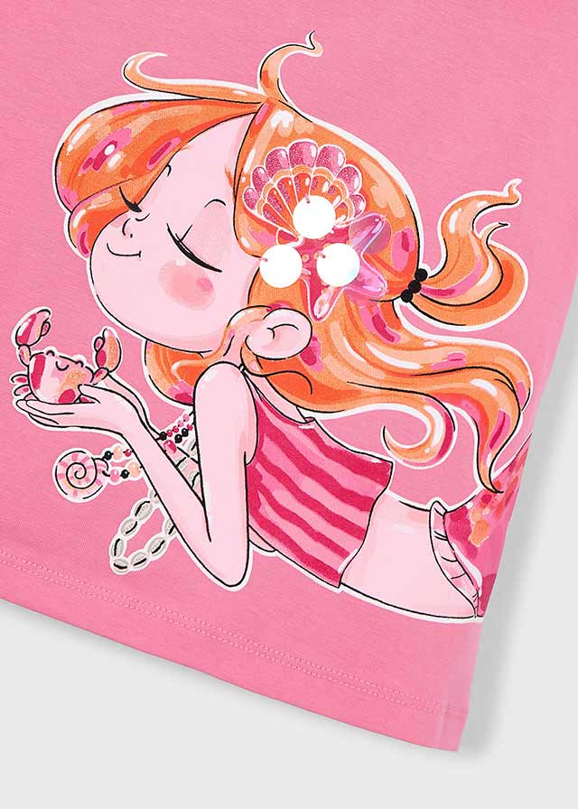 Mayoral Girls Coral Mermaid Beach Dress SS26