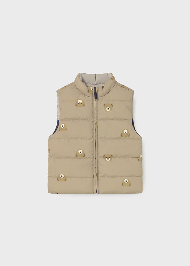 Mayoral Boys Reversible Gilet Navy/Beige AW25