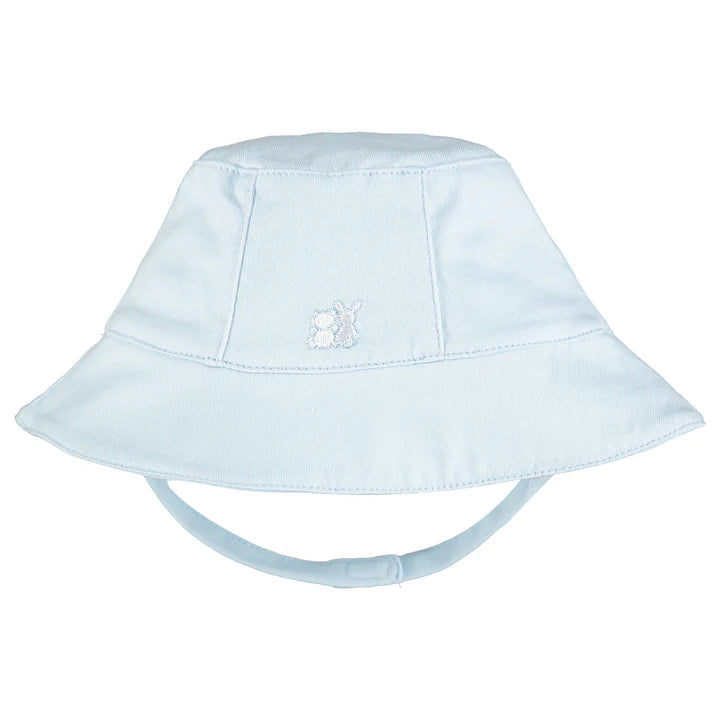 Emile Et Rose Boys Bucket Sunhat With Straps White or Blue(Gibson) SS25