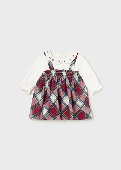 Mayoral Girls Red Tartan Dress AW24