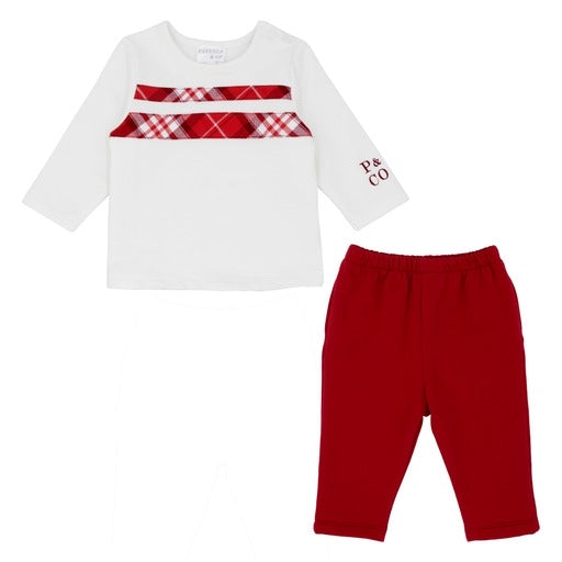 Pastels & Co Boys Red Trouser Set Harvey AW