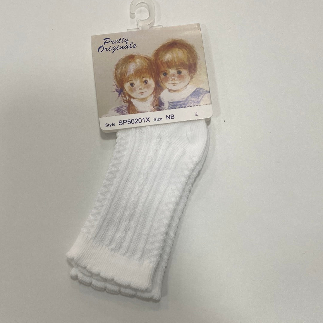 Pretty Originals Knee Highs In Blue or White