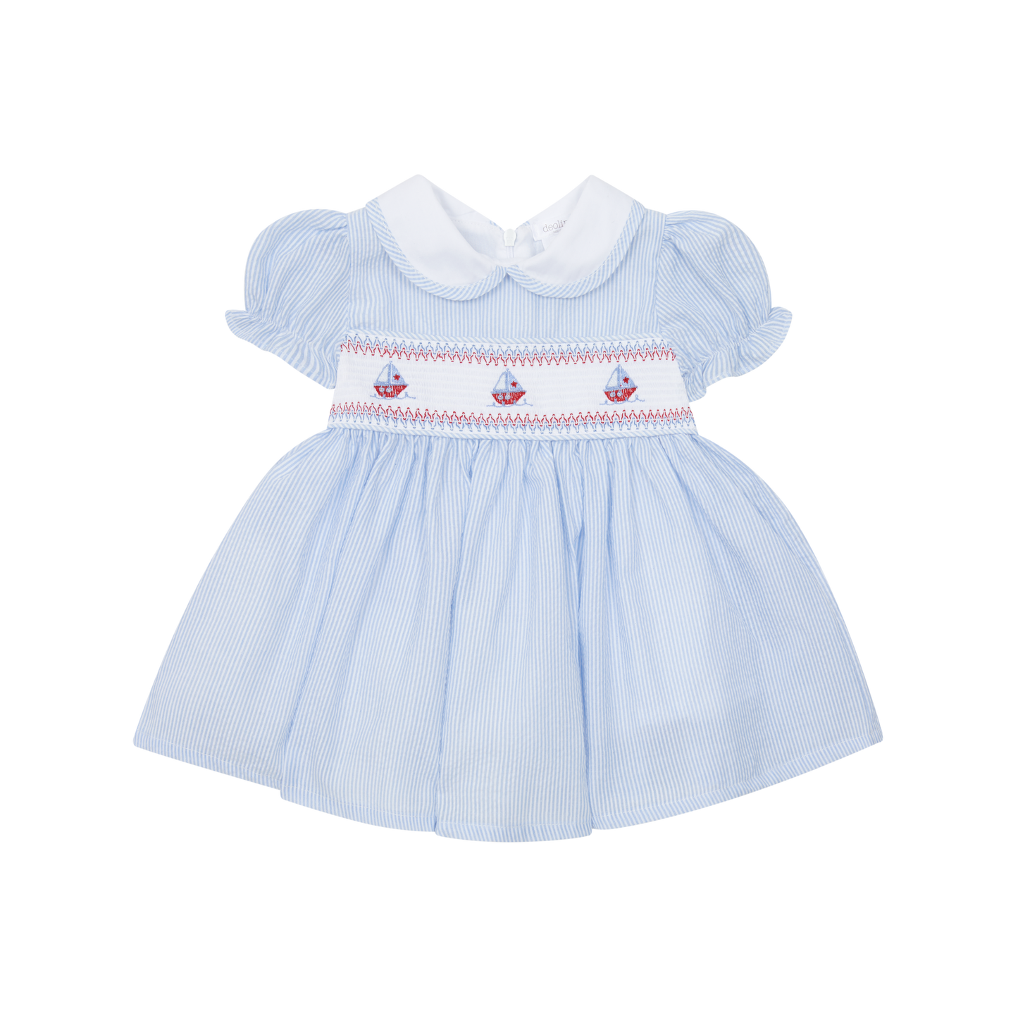 Deolinda Girls Striped/Smocked Blue Dress (Victory)SS25