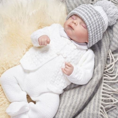 Dandelion Cable Knit 2 Piece Set White