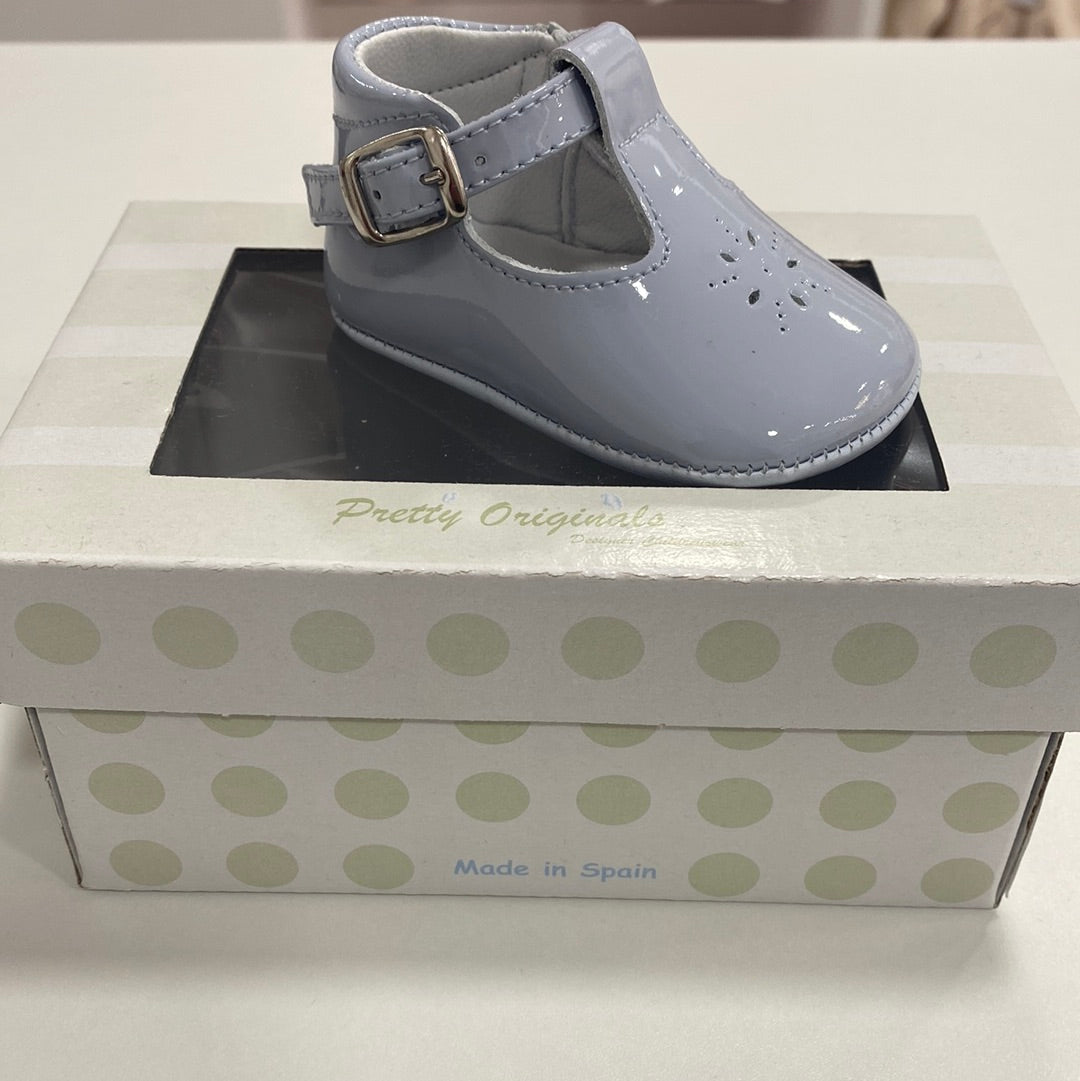 Pretty Originals Pale Blue Soft Patent Shoes